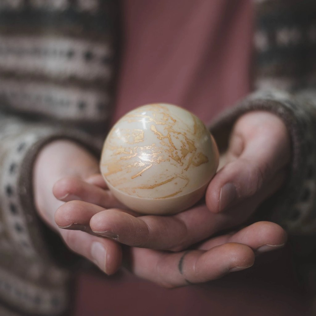 Bombe de chocolat chaud - blanc (avoine) au lait d'or