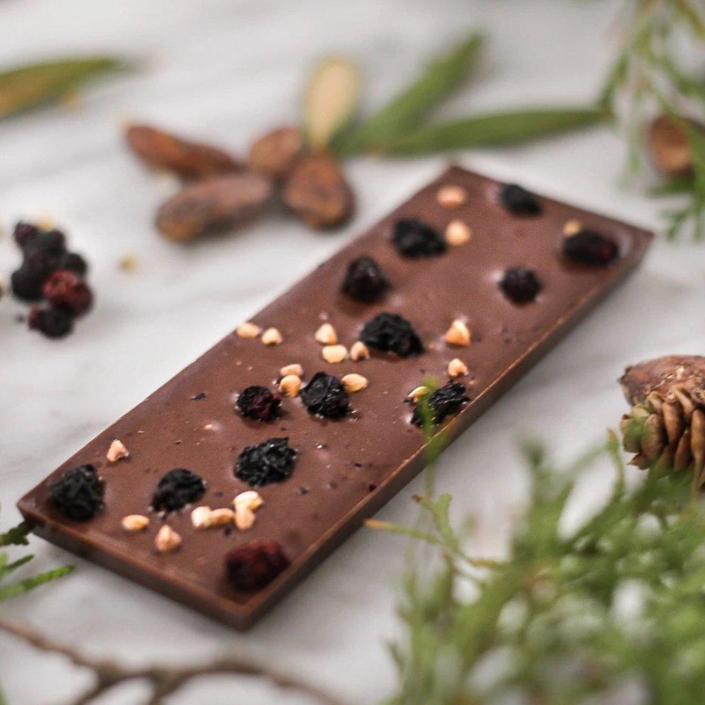 Barre de chocolat au "lait" de sarrasin et amélanche - Choco de Léa