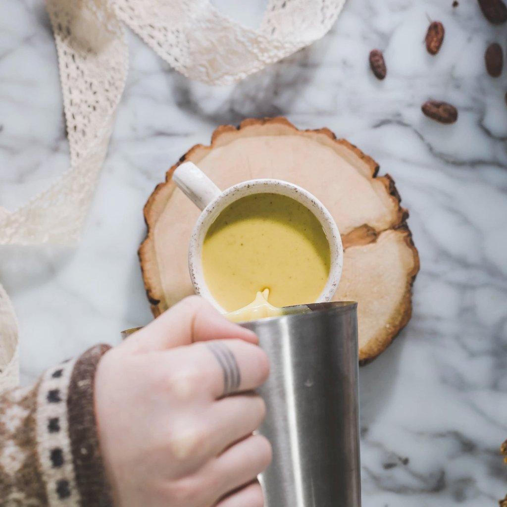 Mélange à chocolat chaud - Chocolat blanc (avoine) et lait d'or - Choco de Léa