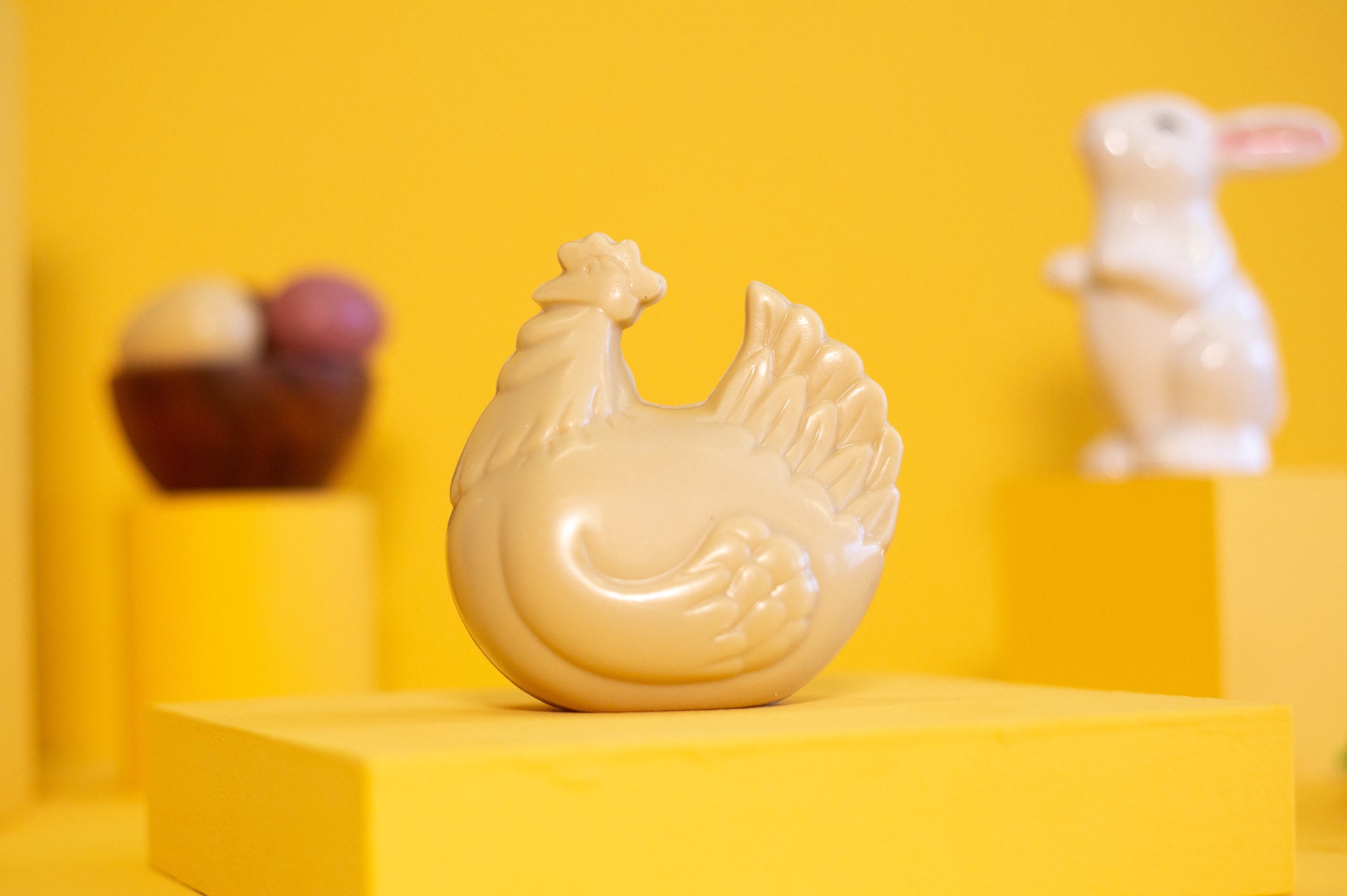 Poulette de pâques - chocolat blanc (avoine)